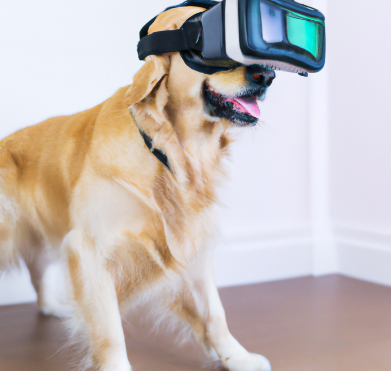 Golden Retriever In VR For Purina Article