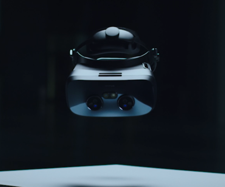 Varjo Reality Cloud is a product allowing hyperrealistic experiences on normal consumer XR devices; this image shows a Varjo XR-3 XR Headset.
